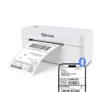 Quxas Imprimante d'étiquettes d'expédition thermique Bluetooth 4 x 6 - Imprimante portable sans encre compatible avec Android, iPhone et Windows, utilisée pour Ebay, Amazon, Shopify, Etsy, USPS