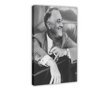QUXDJZ FRANKLIN DELANORE ROOSEVELT Poster vintage (2) sur toile - Décoration murale pour salon, chambre à coucher - 30 x 45 cm