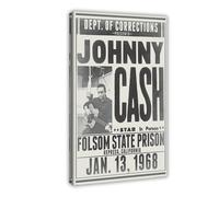 QUXDJZ JOHNNY CASH - Poster sur toile - Décoration pour chambre à coucher, bureau, chambre - Cadeau - 40 x 60 cm
