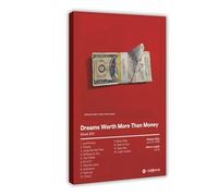 QUXDJZ Meek Mill - Dreams Worth More Than Money - Poster d'album personnalisé - Poster imprimé sur toile pour décoration de chambre à coucher, bureau, cadeau (30 x 45 cm)