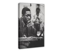 QUXDJZ Poster Diptyque de Miles Davis et John Coltrane sur toile - Décoration murale pour salon, chambre à coucher - 30 x 45 cm