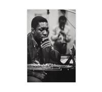 QUXDJZ Poster Diptyque de Miles Davis & John Coltrane sur toile - Décoration pour chambre à coucher, bureau, chambre, cadeau - 60 x 90 cm