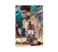 QUXDJZ Poster Muhammad Ali (3) sur toile pour décoration de chambre à coucher, bureau, chambre, cadeau, 50 x 75 cm
