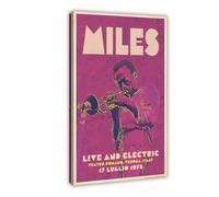 QUXDJZ Poster sur toile Miles Davis Live in Italy - Décoration murale pour salon, chambre à coucher - 30 x 45 cm