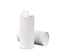 QuxetlRyz BoîTes Cylindriques De Mouchoirs pour Voiture Boîte à mouchoirs cylindrique de 16cm, 1 pièce, boîte for Voiture, Rangement créative en Rouleau Papier Dessin, également adaptée(White)
