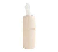 QuxetlRyz BoîTes Cylindriques De Mouchoirs pour Voiture Distributeur de mouchoirs en Forme Cylindre Voiture Rechargeable, Support Verre, conteneur Tube Rond, Peu encombrant, Grande capacité(Beige)