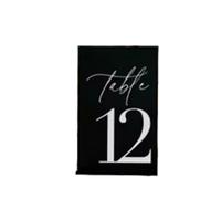 QuxetlRyz Porte Numéro Table Numéros de Table modernes for mariage, signes miroir doré sur un côté, signalisation réception(Red,NO.21-30(10x15cm))