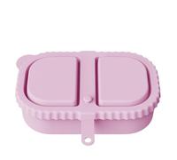 QuxetlRyz Poubelle Suspendue Cuisine Récipients à collation réutilisables en Silicone avec couvercles, boîte étanche Double compartiment for collations, bureau, pique-nique(Pink)