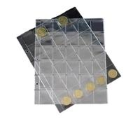 QuxetlRyz Raccolta Monete Album 10/20 PCS 20/30/42 Hole Coin Pocket Pages Collection Binder Inserts Sleeves Stamp Holders Collecting Album Book(30 Grids 20pcs)