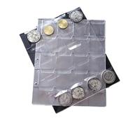 QuxetlRyz Raccolta Monete Album 10/20 PCS 20/30/42 Hole Coin Pocket Pages Collection Binder Inserts Sleeves Stamp Holders Collecting Album Book(20 Grids 20pcs)