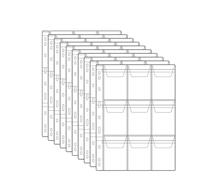 QuxetlRyz Raccolta Monete Album 6/9/12/20/30/42 Pocket Coin Pages 10PCS 20PCS Plastic Holders Stamp Collector Supplies for Currency Collection(20pcs-9 Grids)