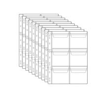 QuxetlRyz Raccolta Monete Album 6/9/12/20/30/42 Pocket Coin Pages 10PCS 20PCS Plastic Holders Stamp Collector Supplies for Currency Collection(20pcs-6 Grids)