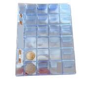 QuxetlRyz Raccolta Monete Album Coin Collection Ring Book Holder with Flip Cover Protection PVC Storage Books Waterproof Dustproof for Collectors(10pcs 3cm 24pocekts)