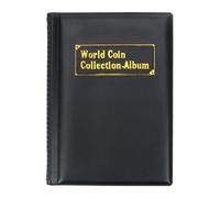 QuxetlRyz Raccolta Monete Album Multi-Kinetic Coin Collection PVC Coins Book for Collector Collectors Album(Black)