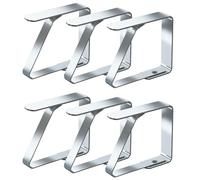 quxup Nappe Clips Anti-Glissant Lot de 8 pinces pour nappe décoratives en acier inoxydable épais - Pour pique-nique, barbecue, mariage, fête (Mélangeur)