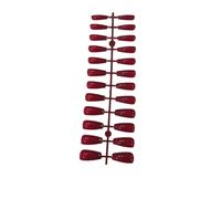 QUXVUIS 1 ensemble de bandes d'ongles de rue couleur Extra longues faux conseils brillant couverture complète Art décalcomanies décorations Salon pour femmes filles , Tapez 9