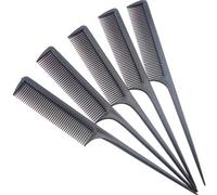 QUXVUIS 1 ensemble peigne à cheveux léger Salon brosse coiffure avec longue poignée circulaire dent résistant à l'usure pics à cheveux, Le noir, 10 pièces