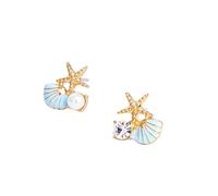 QUXVUIS 1 paire femme boucle d'oreille oreille goujon décoration cristal boucles d'oreilles anniversaire Festival bijoux accessoire mariage fiançailles, Or Blanc