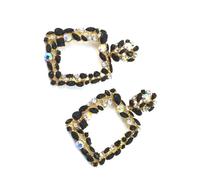 QUXVUIS 1 paire femmes boucle d'oreille Vintage Simple créatif pratique délicat filles bijoux multi-fonctionnel utilisable clous d'oreille, Noir