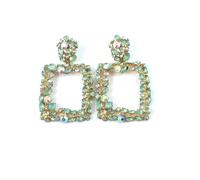 QUXVUIS 1 paire femmes boucle d'oreille Vintage Simple créatif pratique délicat filles bijoux multi-fonctionnel utilisable clous d'oreille, Vert