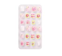 QUXVUIS 1 Set Noël Nail Wraps Enfants Ongles Dessins Animés Beau Motif Adorable Pré-colle Amovible Salon DIY Décorations , PNT-16-06