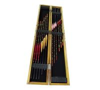 QUXVUIS 12 pièces Poisson dérive Ensemble flotteurs de pêche Paulownia Balsa Bois Poche bouée Solide Bobber pêche Accessoires attachement