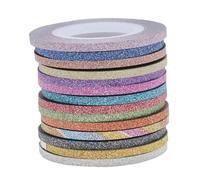 QUXVUIS 14 paquets/lot de bande de rayure à la mode et facile à ongles, dessins d'ongles uniques en papier, bande rayure pour Nail Art, bons cadeaux