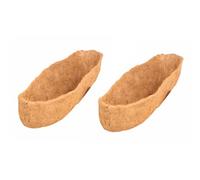 QUXVUIS 2 pièces/ensemble poussent de belles fleurs de jardin avec un tapis noix coco, doublure panier, panier fleurs mangeoire marron en noix coco fournit, Comme montré, 30 pouces