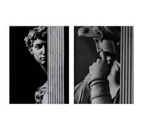 QUXVUIS 2 pièces sans cadre Statue peintures tenture murale affiche détachable étanche présente des photos pour salon chambre