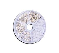 QUXVUIS 260 pièces boucle d'oreille arrière avec boîte de rangement bouchons bijoux oreille goujon faisant Kit trouver pour ménage professionnel, Argent, 2.5-11 mm