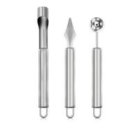 QUXVUIS 3 pièces/ensemble boule de fruits Scoop outil de gravure dissolvant noyau pastèque citron bricolage outils à main Anti-rouille Kit d'ustensiles cuisine