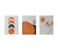 QUXVUIS 3 pièces peinture abstraite chaude sans cadre Art motif photo esthétique mur œuvre suspendue affiche décoration de la maison