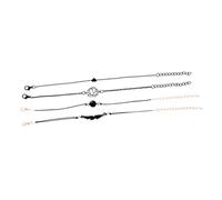 QUXVUIS 4 pièces/ensemble femmes Bracelets de perles femme bracelet réglable avec chaîne d'extension randonnée mariage bracelets bijoux