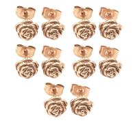 QUXVUIS 5 pièces boucles d'oreilles écouteurs rond goujon Rose fleur géométrie Piercing exquis bijoux accessoires Cartilage décorations, broche en or rose