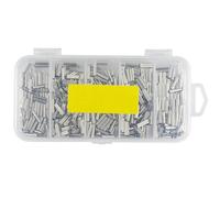 QUXVUIS 500 pièces/boîte Simple Double Baril pêche sertissage Manches Fil Tuyau Tube extérieur mer rivière connecteur attirail Outils