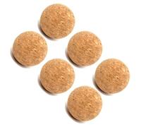 QUXVUIS 6 pièces Lot de 6 Ballons de Football en liège compétition pour Les Joueurs sérieux Bois Ballons Football en liège Remplacement Baby-Foot