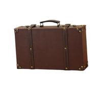 QUXVUIS Accessoires rétro antiques pour la maison, valise vintage, pièce d'accent accrocheuse, améliorant le charme de n'importe quelle pièce, vitrines et rangement à la, Brun, L 40 x 10 x 24.5 cm