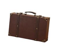 QUXVUIS Accessoires rétro antiques pour la maison, valise vintage, pièce d'accent accrocheuse, améliorant le charme de n'importe quelle pièce, vitrines et rangement à la, Brun, S 34 x 8 x 20.5 cm