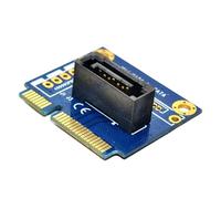 QUXVUIS Adaptateur de Carte mère avec connecteur d'extension PCIe Vertical MSATA vers 7 Broches pour Transfert de données Haut débit sur PC Bureau.