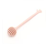 QUXVUIS Agitateur à miel à long manche distributeur réutilisable louche lait café chocolat mélangeur Pour milkshake bâton cuisine outils de service, Rose