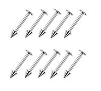 QUXVUIS Anneaux de lèvre argentés à pointes, piercing corporel audacieux offrant une taille unique pour celles et ceux qui aiment un look affirmé. Couleur : argent. Taille : environ 3 mm. Calibre des