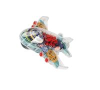 QUXVUIS Avion Jouet Gears pour Enfants, Avion électrique avec Effets musicaux et LED, Jouet Gears pour Enfants