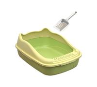 QUXVUIS Bac à litière Ouvert pour Chat, facilitant Le Nettoyage grâce à Ses Bords Hauts Qui empêchent Les débordements et offrent Plus d'intimité. Convient pour aux Chats d'intérieur.