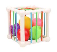 QUXVUIS Bac sensoriel avec Corde et Cube de tri de Formes pour bébés : Encourage Les Tout-Petits à développer Leurs Forces Tout en découvrant Les Formes