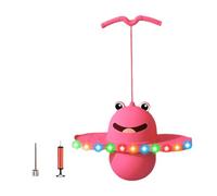 QUXVUIS Balle de Saut Pogo avec poignée antidérapante pour des Exercices de Saut en Hauteur en extérieur. Un Jouet Amusant et Fitness pour Les garçons et Les Filles. Balle, Rose, 38x80cm