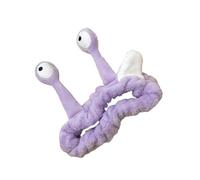 QUXVUIS Bandeau en peluche facile à porter léger et pratique yeux d'escargot oreilles bandeau en peluche lavage visage adorable, violet