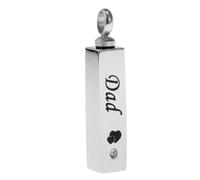 QUXVUIS Bijou commémoratif, pendentif de crémation, pendentif souvenir pour chérir de précieux souvenirs. Cube ouvrable conçu pour contenir une petite quantité cendres d'un être cher d'un animal
