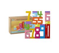 QUXVUIS Blocs de Construction en Bois pour Enfants, Blocs de nombres interactifs d'apprentissage des mathématiques, Jouets éducatifs pour Enfants, tapez+2