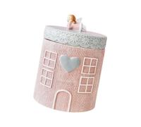 QUXVUIS Boîte de Rangement en Porcelaine avec Couvercle hermétique, idéale pour Conserver Divers Aliments. Style campagnard, Blanc, Rose, Ange