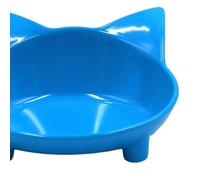 QUXVUIS Bol en Forme d'oreilles de Chat Mignonnes, antidérapant, léger et Durable, Compatible Lave-Vaisselle et protégeant également Le Sol des Rayures, Bleu, 6.3 x 14.5 cm